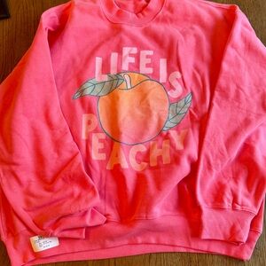 Pink 'Life is Peachy' Sweatshirt